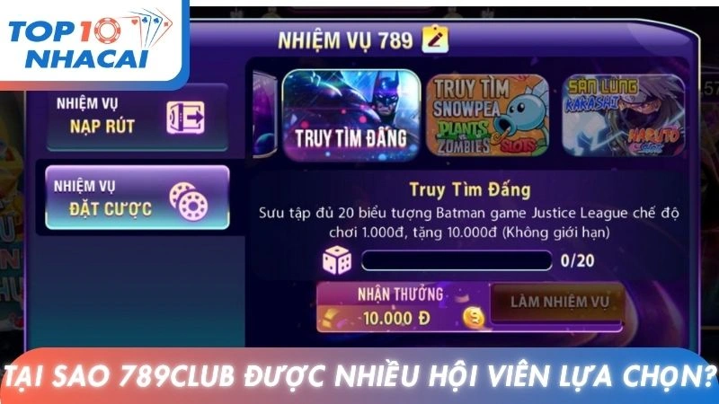 Tại sao 789club được nhiều hội viên lựa chọn?