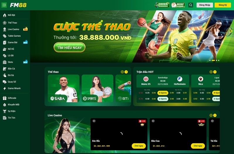 Fm88 là nhà cái uy tín trong lĩnh vực cá độ bóng đá