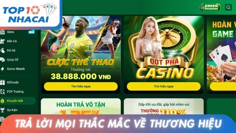Trả lời mọi thắc mắc về thương hiệu nhà cái