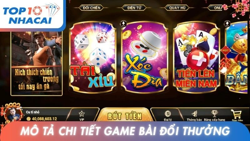 Mô tả chi tiết game bài đổi thưởng online