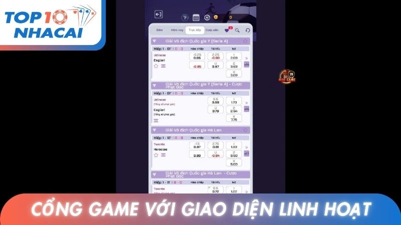 Thương hiệu cổng game với giao diện linh hoạt