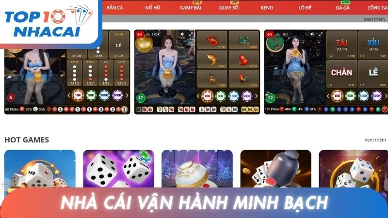 Nhà cái vận hành minh bạch