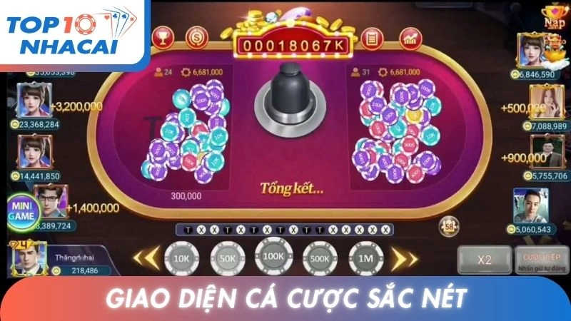 Giao diện cá cược sắc nét