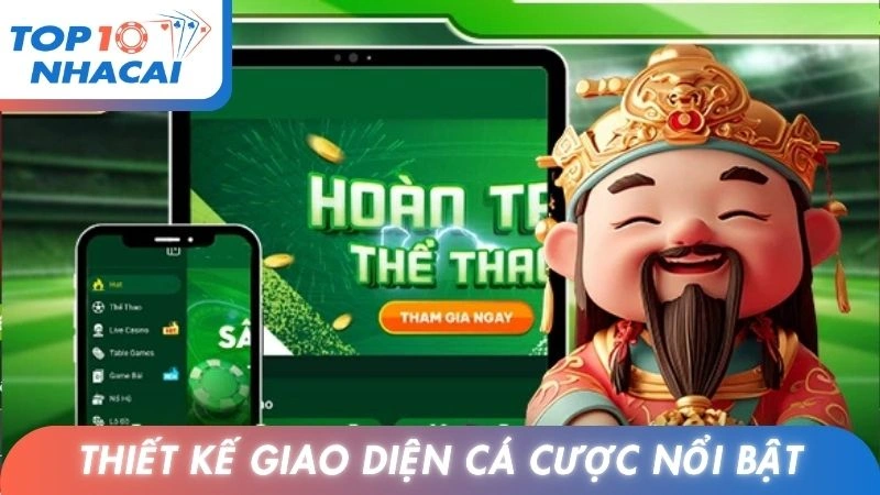 Thiết kế giao diện nền tảng cá cược nổi bật