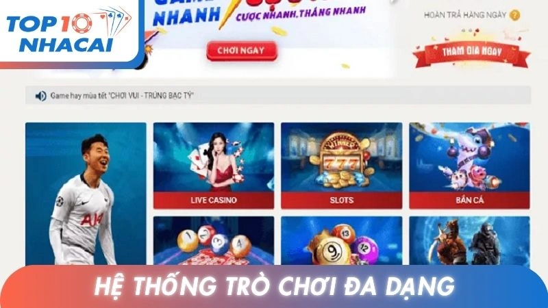 Hệ thống trò chơi đa dạng