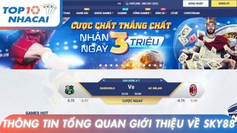 Bảng thông tin tổng quan giới thiệu về Sky88