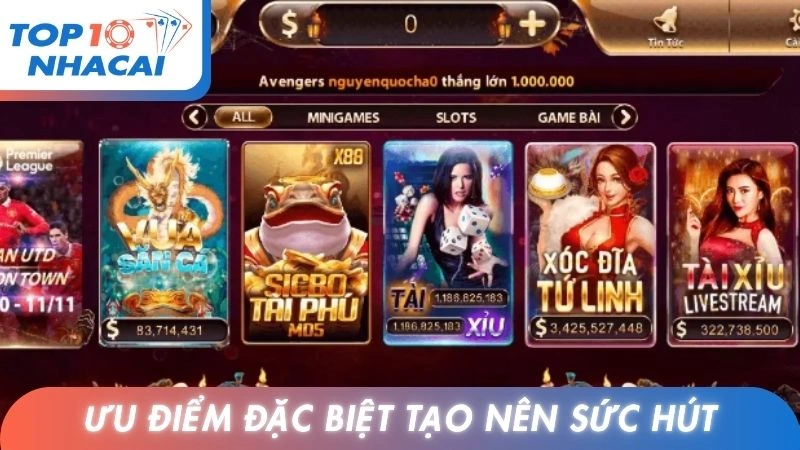 Ưu điểm đặc biệt tạo nên sức hút của cổng game