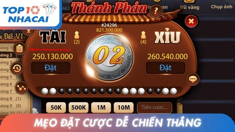 Mẹo đặt cược dễ chiến thắng