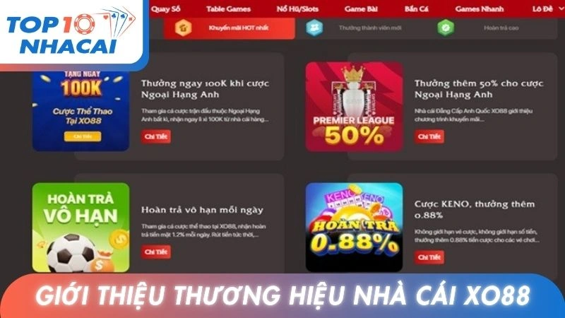 Giới thiệu thương hiệu nhà cái Xo88