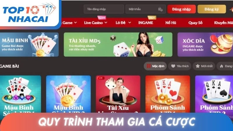 Quy trình tham gia cá cược trực tuyến tại Xo88